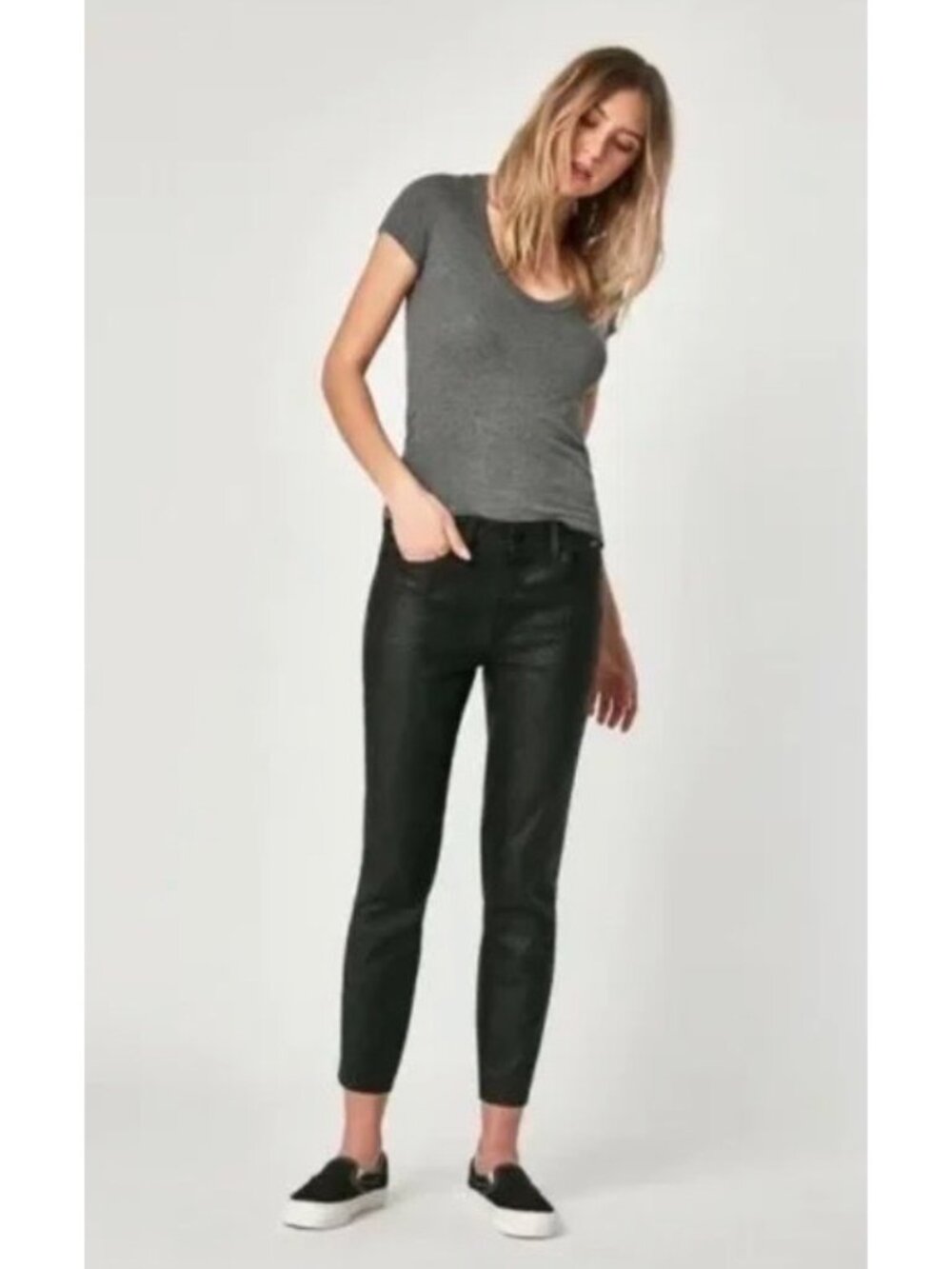 Mavi Tess Black Snake Print Skinny Jeans